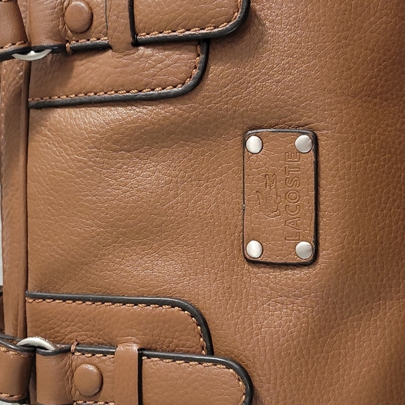 Lacoste Leather Satchel Handbag - Picture 3 of 9